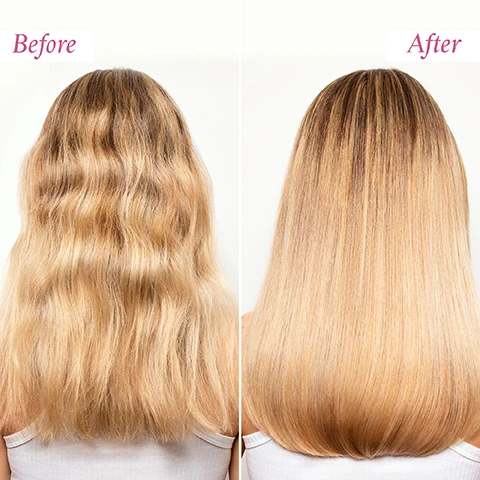 Image 1, before and after. image 2, clinically proven to reduce breakage after one use. 46% reduction in breakage after one use - independent instrumental test