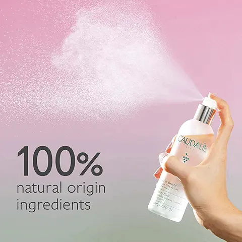 Image 1, CAUDALIE 100% natural origin ingredients de Beauch Ex -13. O Image 2, ROSE Boost radiance LEMON BALM soothes and purifies. MINT CAUDALIE ROSEMARY Tones & refreshes Soothes & purify GRAPE Ece Beaute Moisturises Be Elxir and hydrates ORANGE BLOSSOM Calms and enhances the complexion Image 3, Beauty Elixir Grape Water CAUDALIE VS CAUDALIE Eau de Raisin - Whintrauben Gesichtswasser Frempindliche Ha 20-Net W710 ✓ Reveals radiance Tightens pores Fixes makeup Soothes Moisturizes ✓ Antioxidant