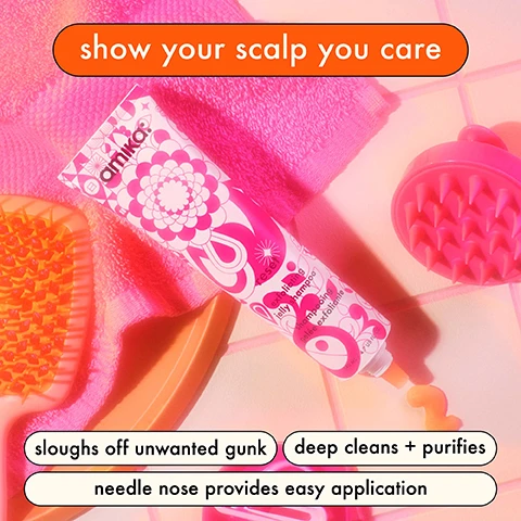 Image 1, show your scalp you care. sloughs off unwanted gunk. deep cleans and purified. needle nose provides easy application. image 2, before and after using rest jelly exfoliating shampoo. hair unretouched. image 3, scalp loving ingredients/ salicylic acid = gently exfoliates the scalp. indian cress = enriched hair with antioxidants for a healthier scalp. sea salt = contains minerals like magnesium and calcium. pink clay and charcoal = absorbs dirt, oil and odor. image 4 and 5, before and after, hair unretouched. image 6, great hair starts at the scalp. clarify and remove build up. pre-wash to break down product buildup. hydrate and restore moisture balance. exfoliate and deep clean. image 7, before and after, hair unretouched.