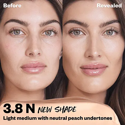 Before Revealed Image 2, Kosas Revealer Concealer 3.8 N Kosas Revealer Foundation 190 NW Kosas Cloud Set Setting Powder Feathery Your Tinted Skincare Lineup SHADE PAIRINGS Image 3, BEFORE REVEALED Jill wears 02 W POWERED BY Peptides, Caffeine + Hyaluronic Acid + Instantly brighter eyes +97% saw increased skin hydration after 4 weeks" + Fine lines + wrinkles visibly reduced after 4 weeks" Based on a consumer study and clinical measurement study** with 20 women after using Revealer Concealer for 28 days. Image 4, Arnica HELPS CALM stressed-out skin BEFORE + Does not cause acne + Safe for sensitive skin" + 100% said the quality of their bare skin improved" REVEALED Zhara wears 6.2N Based on a consumer study and clinical measurement study with 20 women after using Revealer Concealer for 28 days. Image 5, + Skin looks instantly bright + hydrated + Not cakey, drying or heavy + Non-comedogenic + non-acnegenic + Creamy + blendable + Buildable medium coverage + Clean + Silicone-Free Image 6, Covers + LOOKS LIKE SKIN Brightens dark circles Conceals blemishes + dark spots Diminishes look of redness Smooths fine lines + wrinkles Image 7, Light to Light Medium Tones Tone 2.6 C NEN SHADE Light with cool pink undertones Tone 03 W Light with warm golden undertones Tone 2.5 C Light with cool peach undertones Tone 3.20 Light+ with olive undertones Tone 3.5 W Light+ with warm peach undertones Tone 3.6 C NEW SHADE Light+ with cool pink undertones Tone 3.8 N NEWSVOL Light Medium with neutral peach undertones Image 8, Very Light to Light Tones Tone 0.5 N Very light with neutral undertones Tone 0.7 C NEW SHADE Very light with cool pink undertones Tone 01 N Tone 1.5 C Very light with neutral peach undertones Light with cool pink undertones Tone 02 W Light with warm golden undertones Tone 2.3 N NEW SHADE Light with neutral undertones Tone 2.5 C Light with cool peach undertones Image 9, Light Medium to Medium Tones Tone 3.8 N NEW SHADE Light medium with neutral peach undertones Tone 04 N Light medium with neutral golden undertones Tone 4.5 N Light medium with neutral pink undertones Tone 05 W Modium with warm golden undertones Tone 5.3 C NEW SHADE Medium with cool peach undertones Tone 5.5 O Medium with olive undertones Tone 5.8 N NEN SHADE Medium with neutral undertones Image 10, Medium Deep to Deep Tones Tone 7.3 N NEN SHADE Medium deep with neutral peach undertones Tone 7.5 W Medium deep with warm peach undertones Tone 7.8 N NEW SHADE Medium deep with neutral undertones Tone 08 W Medium deep with warm goldon undertones Tone 8.10 Medium deep with olive undertones Tone 8.2 W Deep with warm golden undertones Tone 8.5 C Deep with cool peach undertones Image 11, Deep to Rich Tones Tone 8.7 N Deep with neutral golden undertones Tone 8.8 N Deep with neutral olive undertones Tone 8.5 C Deep with cool peach undertones Tone 9.1 N NEW SHAPE Deep with neutral undertones Tone 9.5 N Deep with neutral red undertones Tone 10 W Rich deep with warm golden undertones Tone 10.5 N Rich deep with neutral undertones