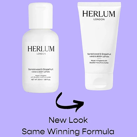 image 1, new look same formula same winning formula. image 2, key ingredients = murumuru butter native to the amazon it soothes, nourishes and locks in your skin moisture. sweet almond oil - rich in vitamin e, antioxidants, soothes, hydrates and improves skin health. cocoa seed butter - provides deep hydration, nourishment and a velvety touch for your skin. image 3, the sunday times style beauty awards shortlisted. upcycled flowers, sustainably sourced, recycled and dully recyclable and vegan. image 4, the fragrance. sandalwood - long-lasting, woody and creamy scent for added comfort and warmth. grapefruit - uplifting, tangy and zesty aroma that rejuvenates and energises the senses. upcycled flowers - repurposed perfume flowers using eco-friendly enzymatic salt and water process.