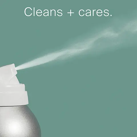 Image 1, cleans and cares. Image 2, before: dirty hair and after: cleaned with phD advanced clean dry shampoo model shots