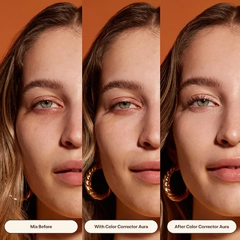 Mia Before. With Color Corrector Aura. After Color Corrector Aura.