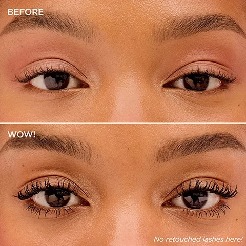 Before vs. WOW! No retouched lashes here!