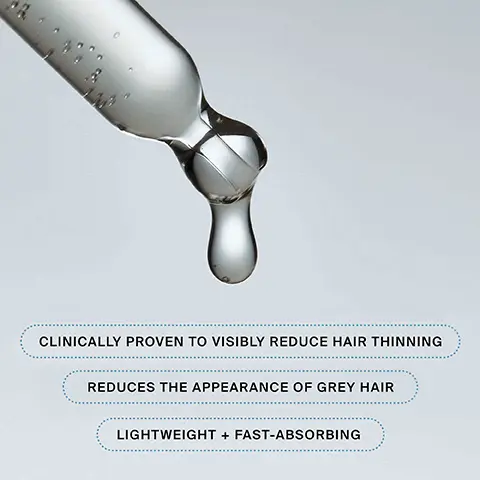 Image 1, clinically proven to visibly reduce hair thinning. reduces the appearance of grey hair. lightweight and fast absorbing. image 2, day 0 vs day 90. compared to baseline in a 12 week study of 30 participants using once daily. image 3, day 0, vs day 60, vs day 9-. compared to baseline in a 12 week study of 30 participants using once daily. image 4, day 1 = start scalp care density serum, remember to use the product once daily in order to see noticeable results. day 30 = hair may start to look fuller and thicker, noticeable signs of less shedding. day 60 = results are more evident now, hair looks and feels fuller and thicker. problem areas are beginning to fill in. day 90 = visible increase in density and reduced appearance of greys. results may vary compared to baseline in a 12 week study of 30 participants using once daily.