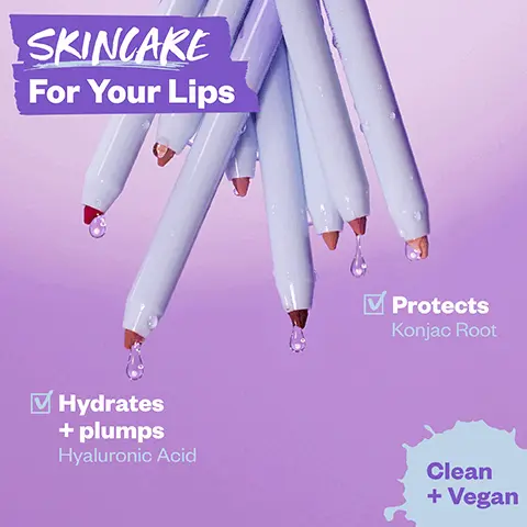 SKINCARE For Your Lips. Hydrates and plumps Hyaluronic Acid, Protects Konjac Root, Clean and Vegan. 100% of consumers saw visibly plumper lips instantly and over time, based on a clinical grading on women wearing Hotliner immediately and after 4 weeks of use. BUILT-IN BRUSH and SHARPENER. SCULPT, SMUDGE, SHINE, HOT. Ciara wears Supreme, SOFT GLAM SHADES for effortless hotness. 100 Neutral Pink Beige, MEGA Cool Pink, MAX Warm Peachy Beige, EPIC Soft Caramel Brown, BEYOND Cool Rosy Mauve, INFINITE Warm Pinky Brown, SUPREME Rich Neutral Brown, EXTRA Vibrant Cherry Red. TEH LIP LINEUP, Wet Stick Moisturizing Lip Shine, Hotliner Hyaluronic Acid Contouring Lip Liner, Wet Lip Oil Plumping Peptide Lip Treatment Gloss. HOTLINER 100, WET LIP OIL Unhooked, Unzipped, Unbuttoned, WET STICK Heatwave, Baby Rose, Skinny Dip. Mega, Malibu, Revealed, Exposed, Skinny Dip, Malibu, Baby Rose. Max, Bare, Dip, Unhooked, Heatwave, Hot Beach, Island High. Epic, Unbuttoned, Unhooked, Bare, Hot Beach, Papaya Treat, Sunset Simmer. Beyond, Unbuttoned, Fruit Juice, Malibu, Tropic Bliss, Bikini Blaze, Malibu. Infinite, Unbuttoned, Dip, Revealed, Papaya Treat, 100 Degrees, Sunset Simmer. Supreme, Dip, Unbuttoned, Exposed, Cinnamon Spritz, 100 Degrees, Sunset Simmer. Extra, Fruit Juice, Jaws, Dip, Tropic Bliss, Bikini Blaze, Sunset Simmer.
