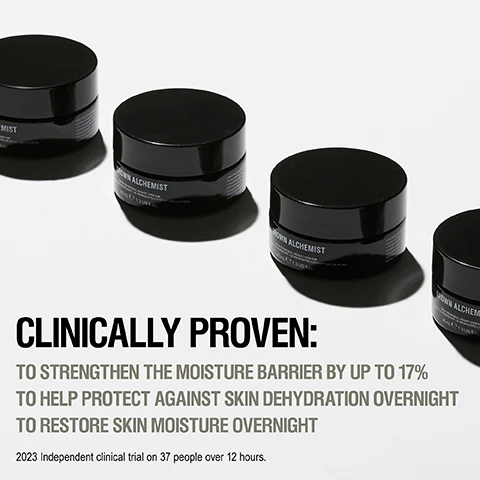 image 1, clinically proven to strengthen the moisture barrier by up to 17% to help protect against skin dehydration overnight to restore skin moisture overnight. 2023 independent clinical trial on 37 people over 12 hours. image 2, active ingredients. polypeptides improve skin texture, reduce the appearance of wrinkles and increase elasticity. enchinacea - soothes and protects against environmental pollution. reishi mushroom - adaptogen which helps skin recover from stress inducting free radicals. image 3, reduced signs of ageing. intense hydration. improved skin resilience. image 4, 95% agreed skin hydration feels restored. 92% agreed skin looks healthy. 82% agreed skin's resilience is boosted. independent user trial 2022. results based on 105 over 4 weeks. image 5, customer review - game changer. i literally saw results overnight. the first time i used it on my face, i noticed an improvement to the texture of my skin. this product does exactly what it claims to, and far faster than expected. image 6, how to use - apply every evening to cleansed dry skin. pat in gently. image 7, non greasy luxurious cream.