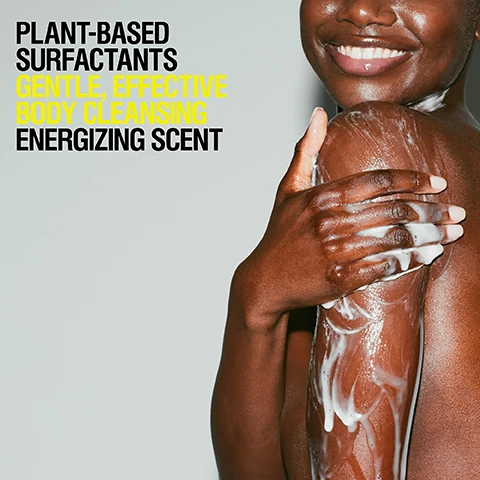 image 1, plant based surfactants. gentle, effective body cleansing. energising scent. image 2, 93% agreed cleanses without stripping moisture. 93% agreed feels gentle on skin. 91% agreed leaves skin feeling smooth. independent user trial 2022, results based on 58 over 2 weeks. image 3, customer review = love love love this scent. it's mature and complex, light but effective. and it lathers up great. image 4, how to use = massage into damp skin then rinse off. use daily, for extra lather use a cloth or damp sponge. image 5, low foaming, lightweight gel.