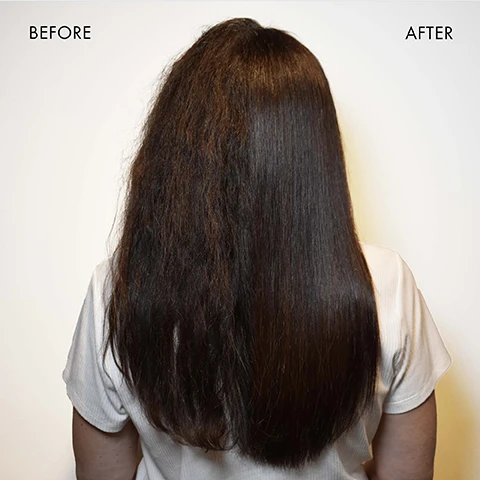 Image 1, before and after. image 2, delivers 4 times the shine. banishes frizz. when used with brilliant gloss conditioner and brilliant gloss multi tasker perfecting creme. quantified by instrumental study conducted on hair tresses. image 3, cold pressed olive oil. prickly pear extract.