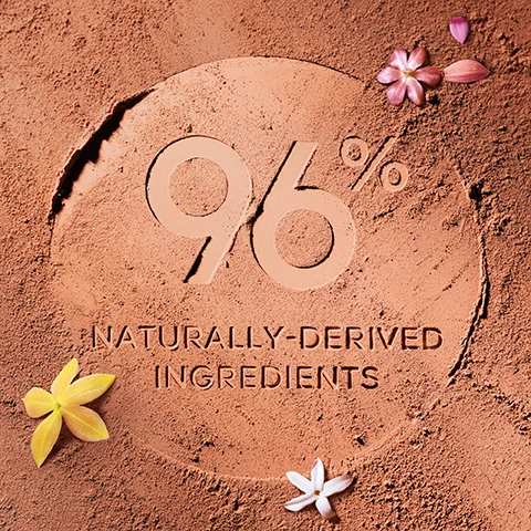 Image 1 - The image shows a circular design embedded in brown powder that reads 96% NATURALLY-DERIVED INGREDIENTS, surrounded by pink and yellow flower petals.
Image 2 - An open compact of Guerlain Terracotta bronzer is surrounded by multiple discs of the bronzer with the text REFILL YOUR TERRACOTTA WITH A SIMPLE GESTURE and GUERLAIN visible.
Image 3 - Image showing three steps for refilling terracotta powder, with hands demonstrating each step and text for each step: Step 1: place the refill tool in the slot under the case and take the used powder out of the case; Step 2: take the new powder out of its packaging; Step 3: insert the new powder in the empty case and close it.
Image 4 - Image shows a bottle of Guerlain Terracotta Le Teint Glow foundation next to a compact of Guerlain Terracotta bronzer, with a textured background and the text A RADIANT HEALTHY GLOW ALL YEAR LONG.