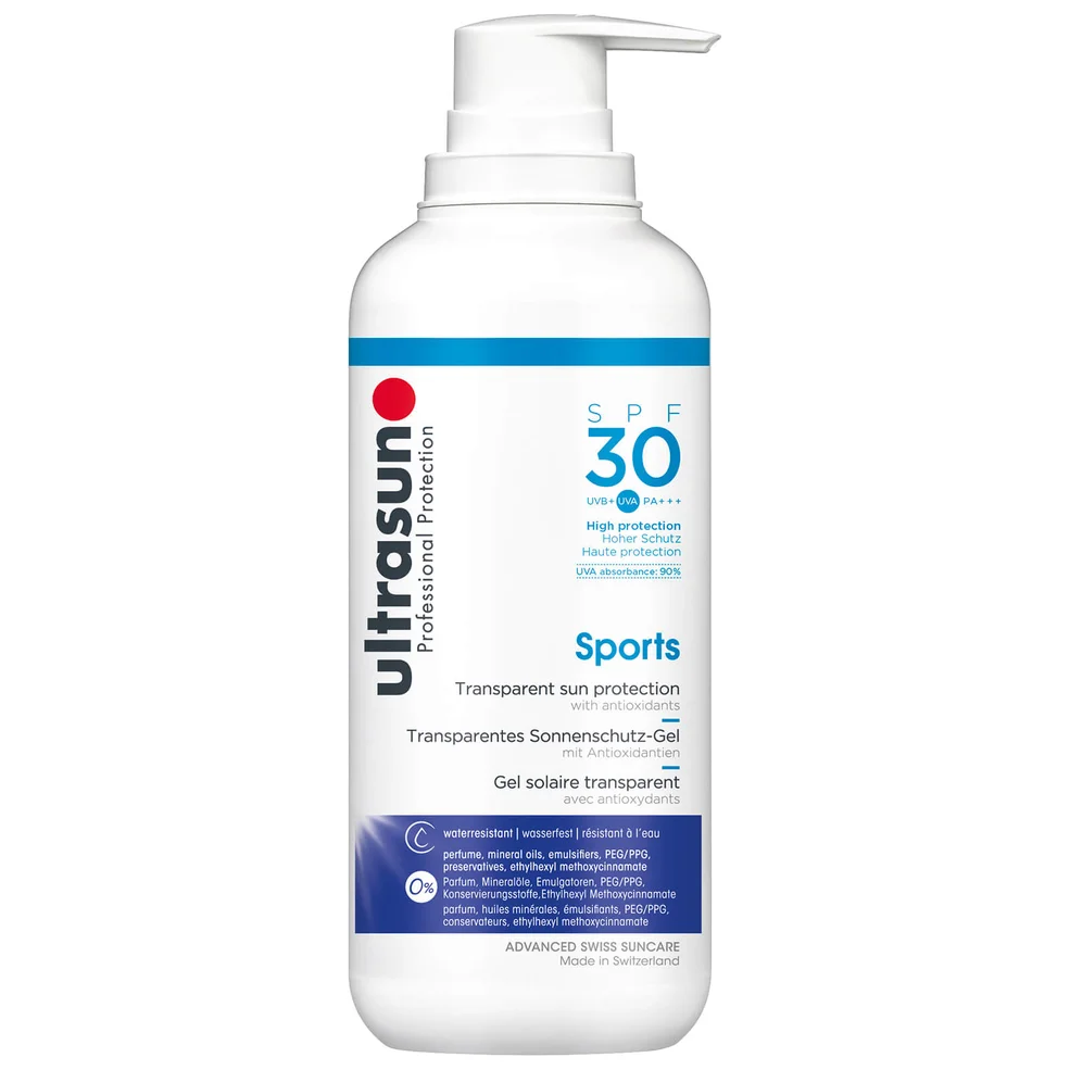 Ultrasun Transparent Sun Protection Sports Gel SPF30 400ml Image 1
