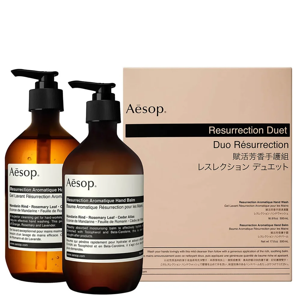 Aesop Resurrection Hand Cleanser and Balm Duet Image 1