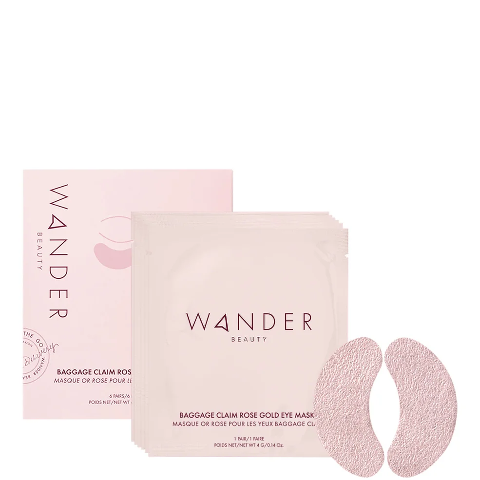 Wander Beauty Baggage Claim Eye Masks (Pack of 6) - Rose Gold Image 1