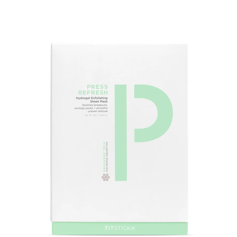 ZitSticka Press Refresh Hydrogel Exfoliating Sheet Mask Image 1