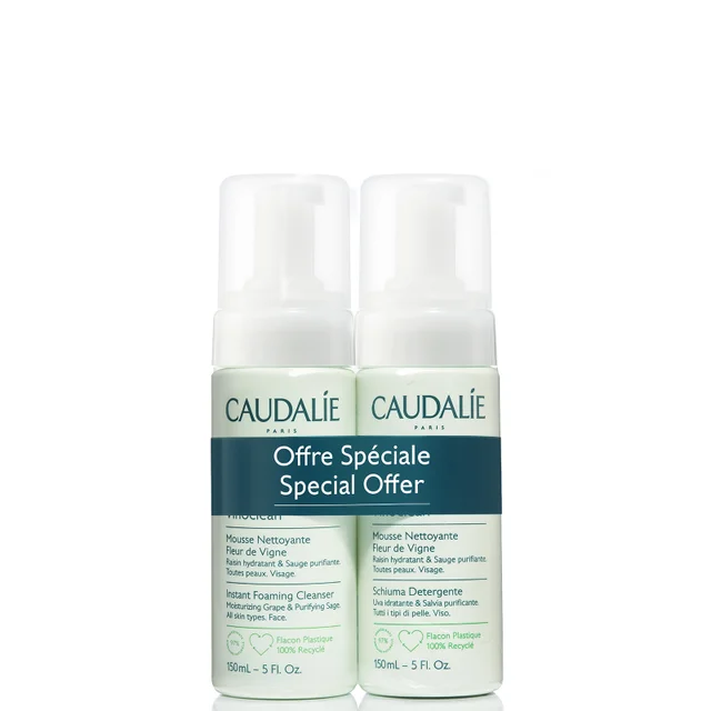 Caudalie Vinoclean Instant Foaming Cleanser Duo (Worth £30.00)