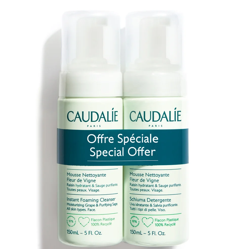 Caudalie Vinoclean Instant Foaming Cleanser Duo (Worth £30.00) Image 1