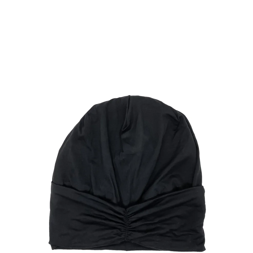 Kitsch Satin Lined Jersey Sleep Beanie - Black Image 1