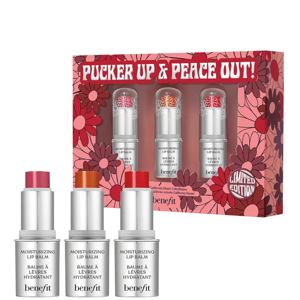 benefit Pucker Up and Peace Out Moisturising Lip Balm Trio (Worth £27.75) Image 1