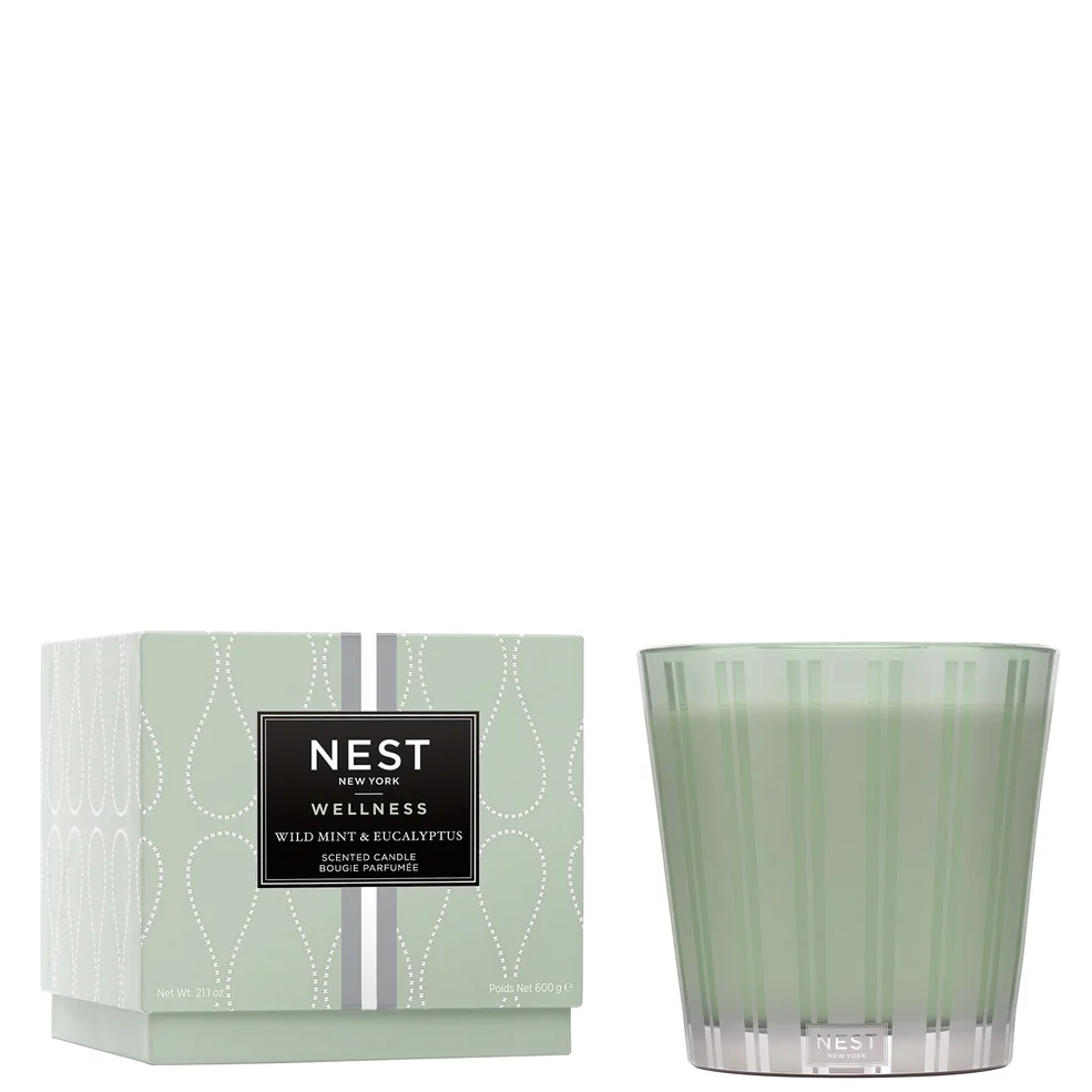 NEST New York Wild Mint and Eucalyptus 3-Wick Candle 600g Image 1