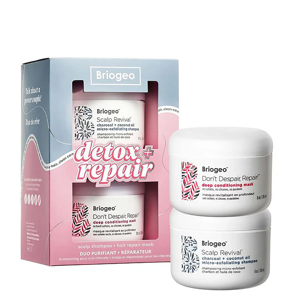 Briogeo Detox + Repair Scalp Shampoo + Hair Repair Mask Image 1