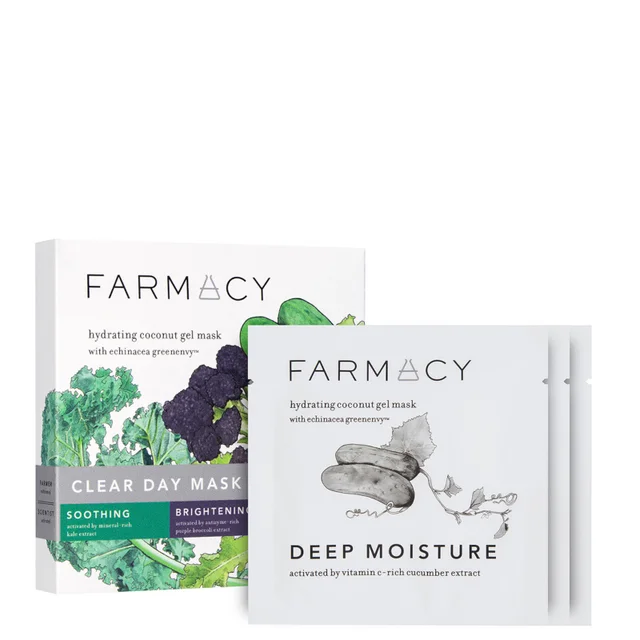 FARMACY Hydrating Coconut Gel Mask - Clear Day Mask Medley