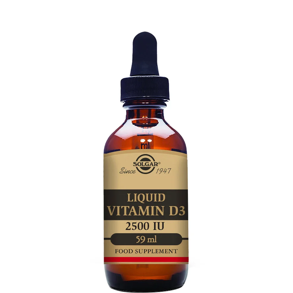 Solgar Vitamin D3 2500 IU (62.5µg) Liquid Supplement 59ml Image 1