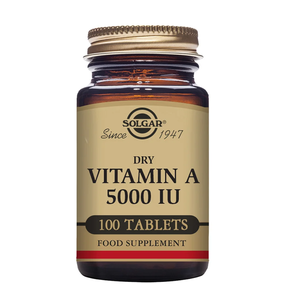Solgar Dry Vitamin A 5000 IU Tablets Image 1