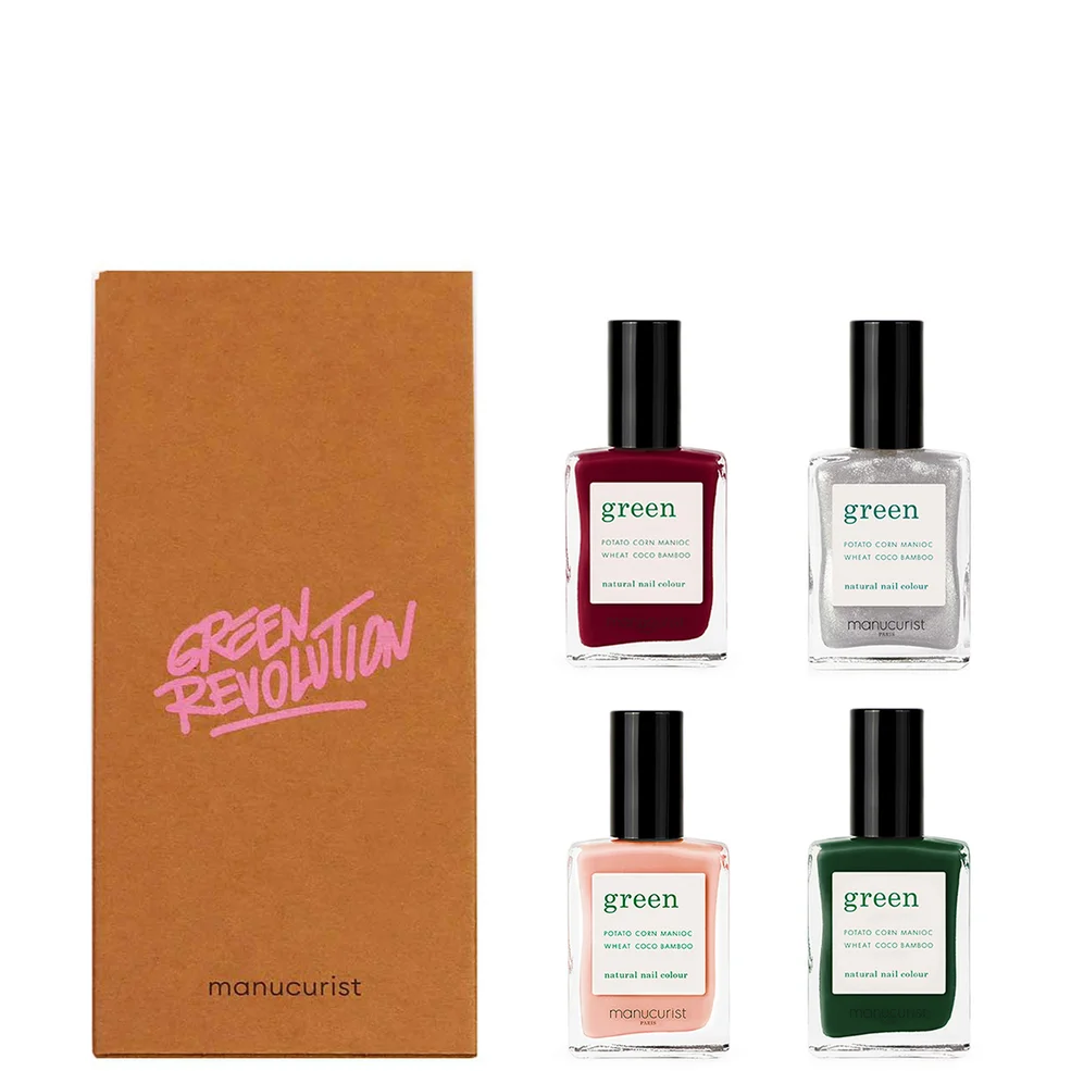 Manucurist Green Flash Quad Dark Pansy Diamant Shell Beige Emerald 60ml Image 1