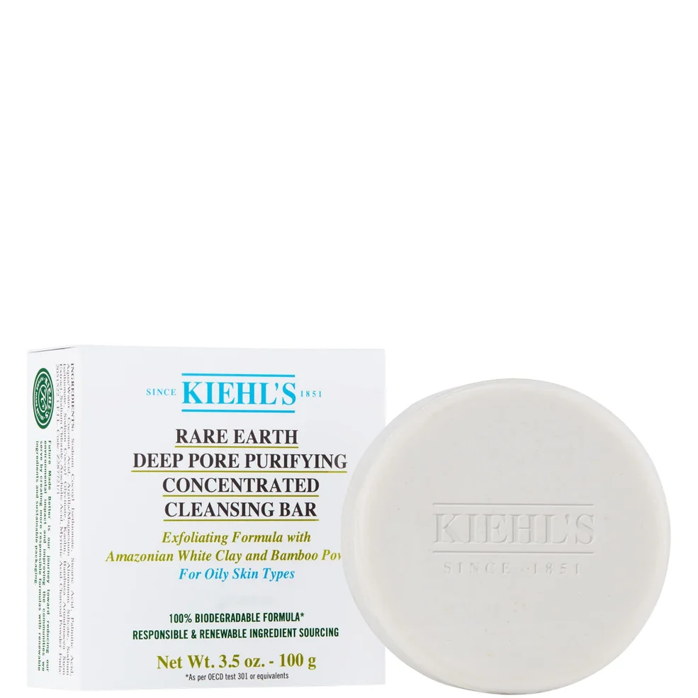Kiehl's Rare Earth Deep Pore Detoxifying Concentrated Cleansing Bar 100g Image 1