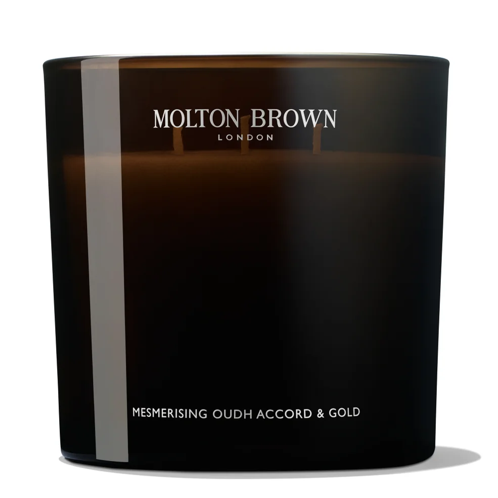 Molton Brown Mesmerising Oudh Accord and Gold Luxury Scented Triple Wick Candle 600g Image 1