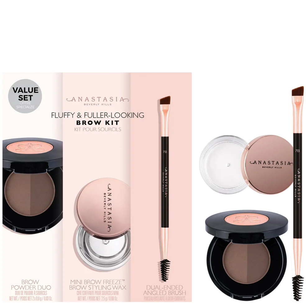 Anastasia Beverly Hills Fluffy and Fuller Looking Brow Kit - Ebony Image 1