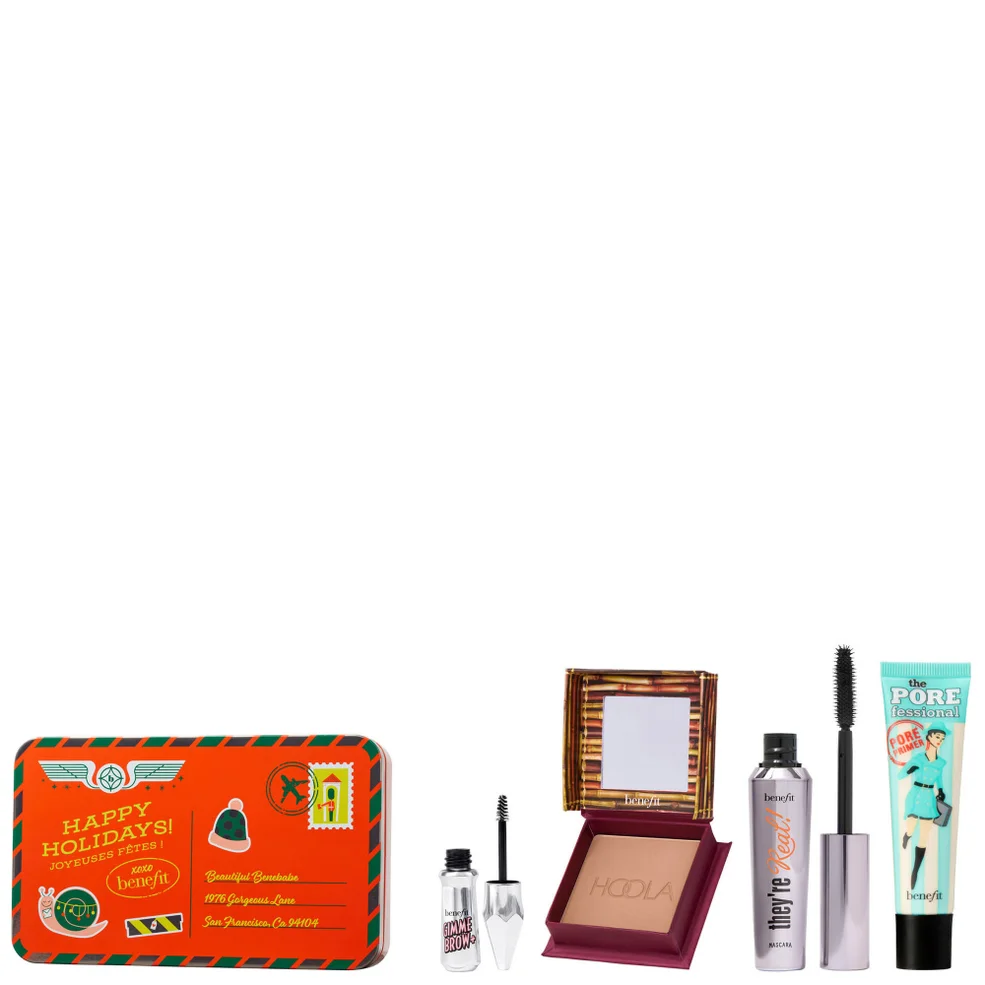 benefit Totally Glam Telegram Bronzer, Eyebrow Gel, Mascara and Primer Gift Set (Worth £95.50) Image 1