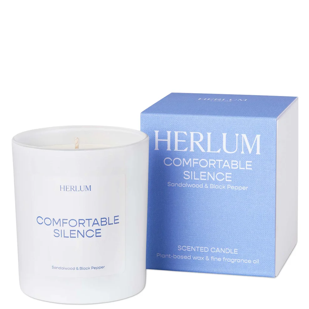Herlum Comfortable Silence Candle - Sandalwood and Black Pepper 220g Image 1