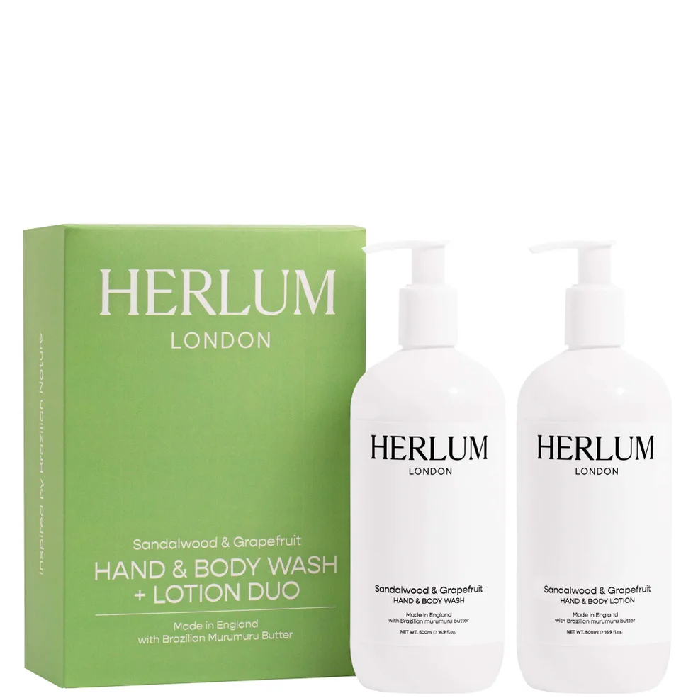 Herlum Hand and Body Wash and Lotion Duo - Sandalwood and Grapefruit 500ml (Worth £63.00) Image 1