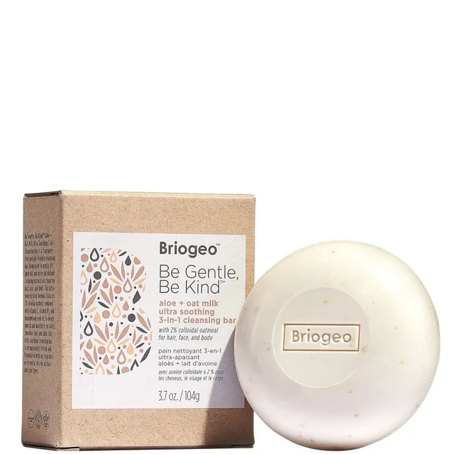 Briogeo Be Gentle, Be Kind Aloe and Oat Milk Ultra Soothing 3-in-1 Cleansing Bar 104g