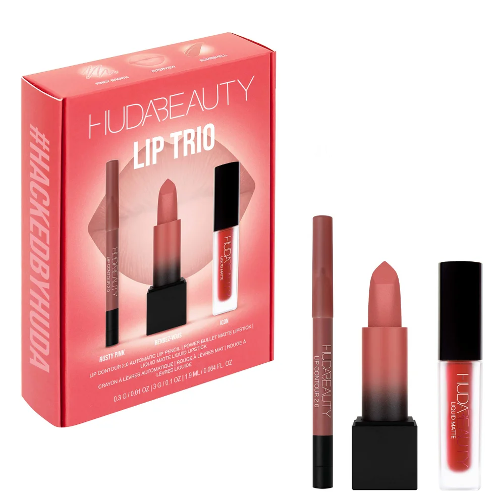 Huda Beauty Lip Trio Set - Icon (Worth £41.00) Image 1