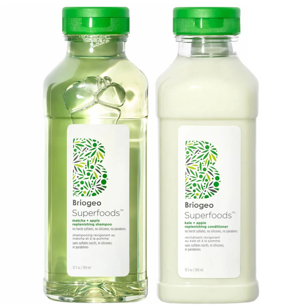 Briogeo Be Gentle Be Kind Superfood Matcha Apple Shampoo and Kale Apple Conditioner Duo Image 1