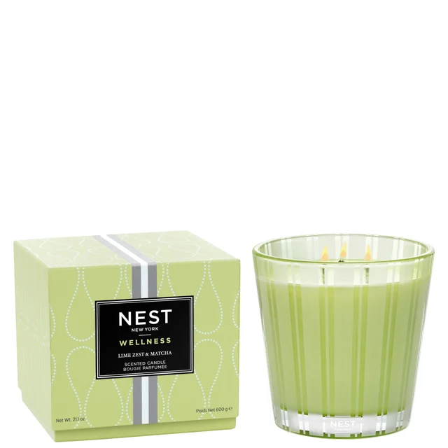 NEST New York Lime Zest and Matcha 3 Wick Candle 600g
