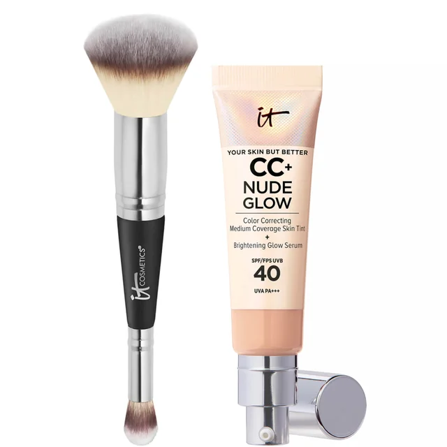 IT Cosmetics CC+ Nude Glow and #7 Foundation Brush 32ml (Various Shades)