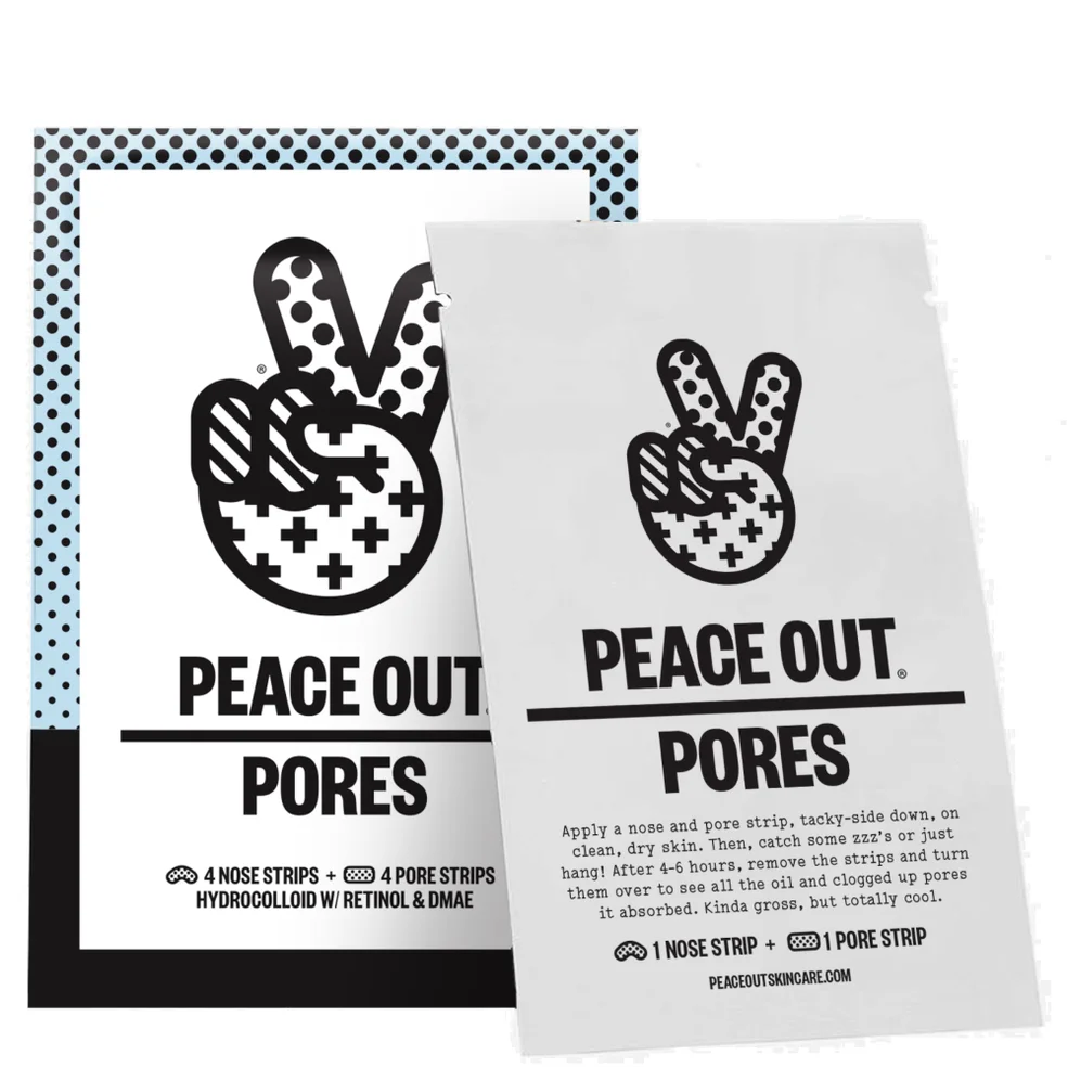 Peace Out Pores 4 Nose Strips and 4 Pore Strips Image 1