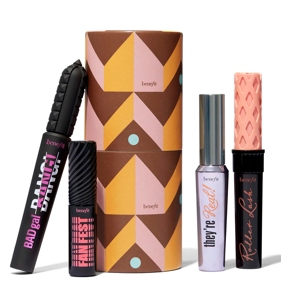 benefit Nice List Lashes Badgal Bang, Roller Lash, They're Real and Fan Fest Mascara Gift Set Image 1