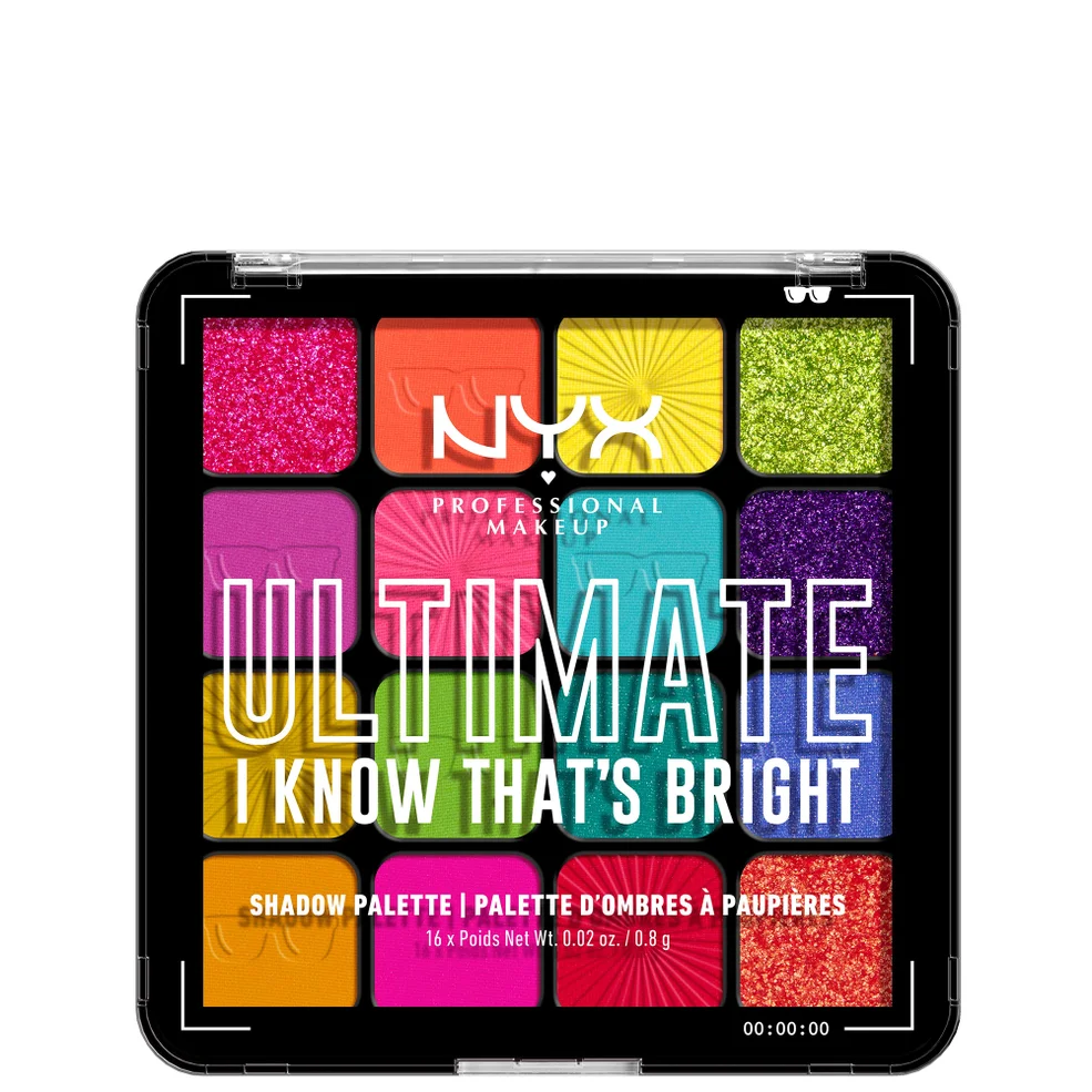 NYX Professional Makeup Ultimate Shadow Palette Vegan 16-Pan - I Know That's Bright Image 1