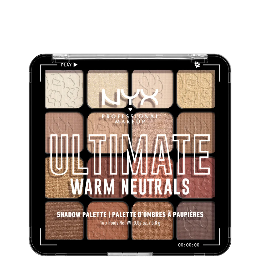 NYX Professional Makeup Ultimate Shadow Palette Vegan 16-Pan - Warm Neutrals Image 1