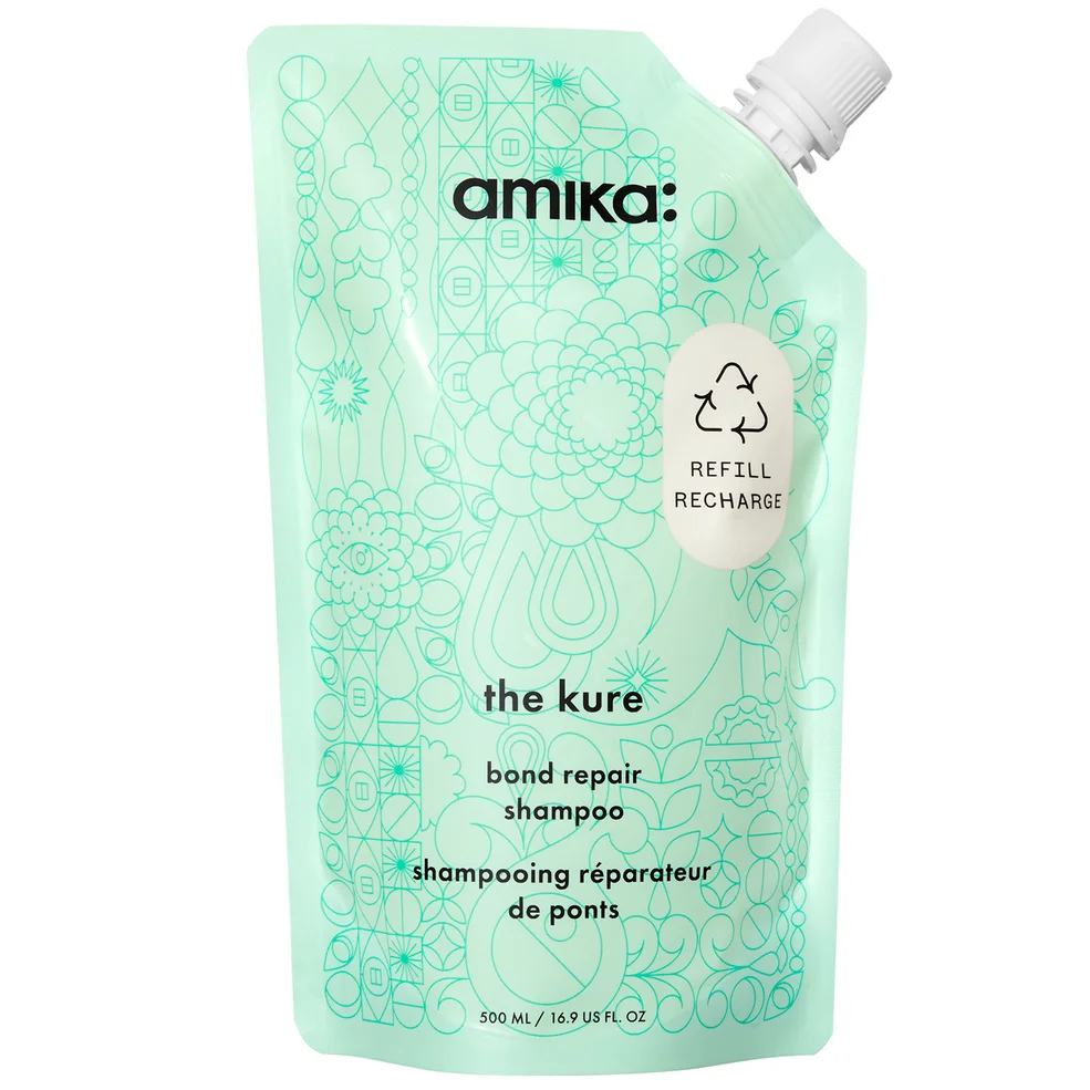 amika The Kure Bond Repair Shampoo Refillable Pouch 500ml Image 1