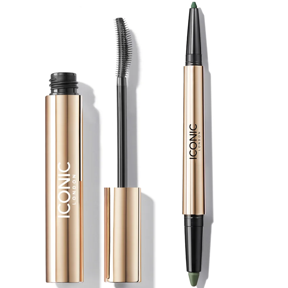 ICONIC London Enrich and Elevate Mascara and Kajal Eyeliner Bundle (Various Shades) Image 1