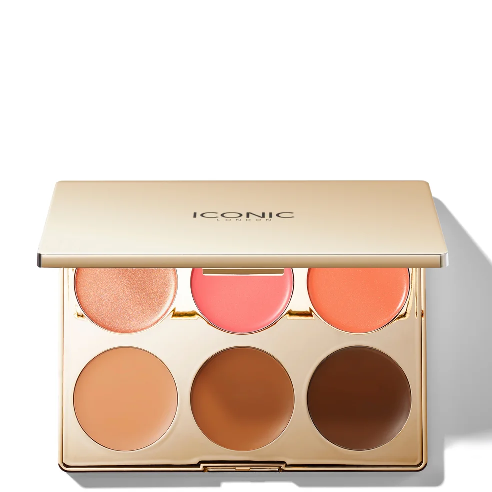 ICONIC London Multi-Use Cream Blush, Bronze and Highlight Palette Image 1