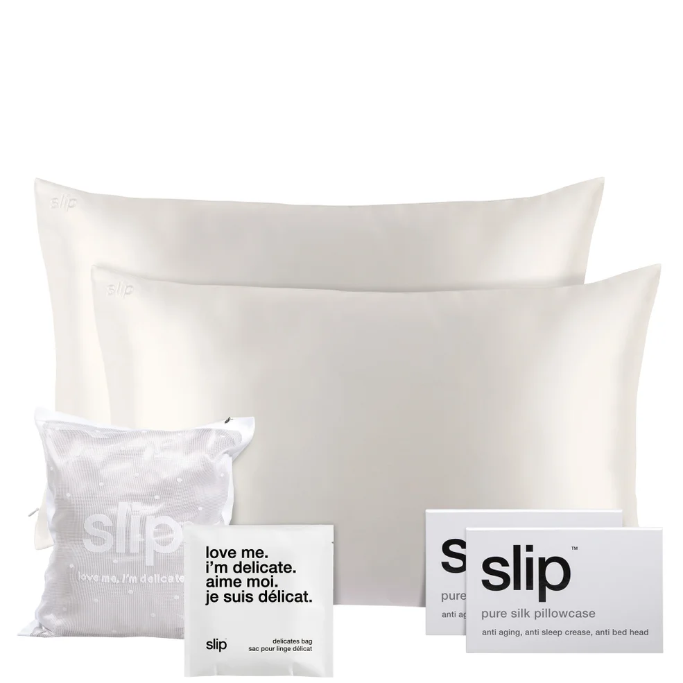 Slip Queen White Pillowcase and Delicates Washbag Duo (Worth £178.00) Image 1