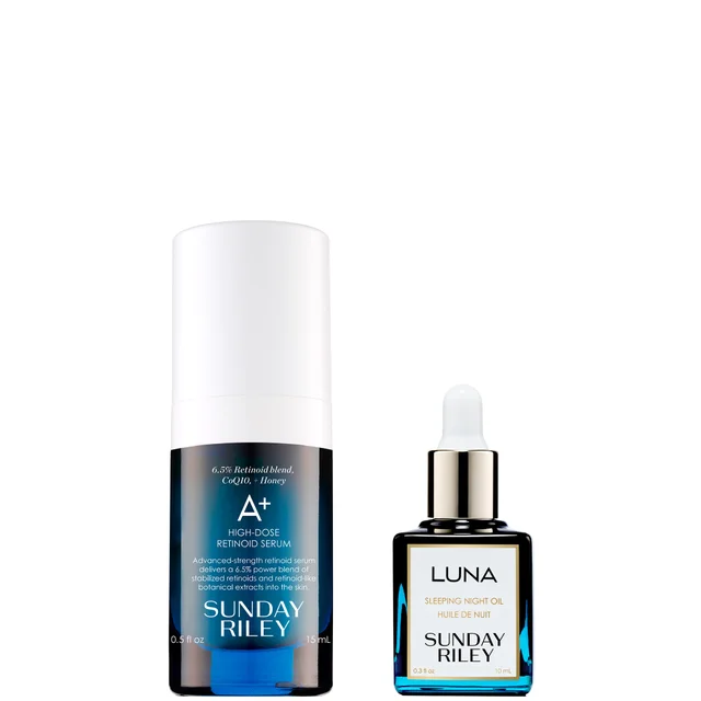 Sunday Riley A+ High Dose Retinol Serum and Luna Oil Travel Size Duo (Worth £60)