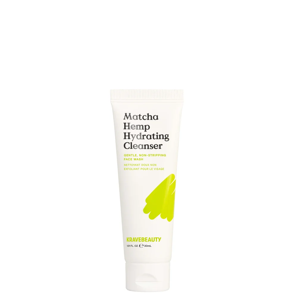 KraveBeauty Mini Matcha Hemp Hydrating Cleanser 30ml Image 1