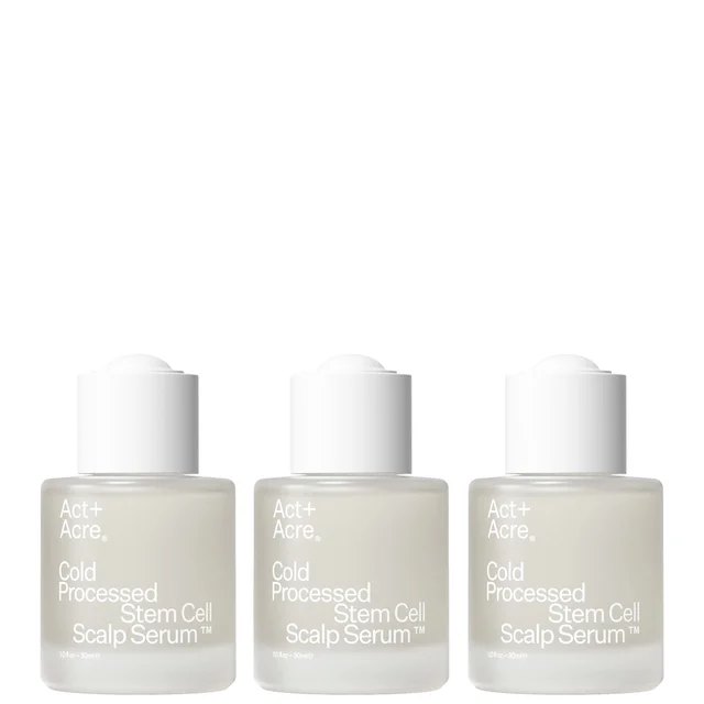 Act+Acre 3 Pack 2% Stem Cell H-2 Grow Complex Scalp Serum for Thicker-Looking Hair